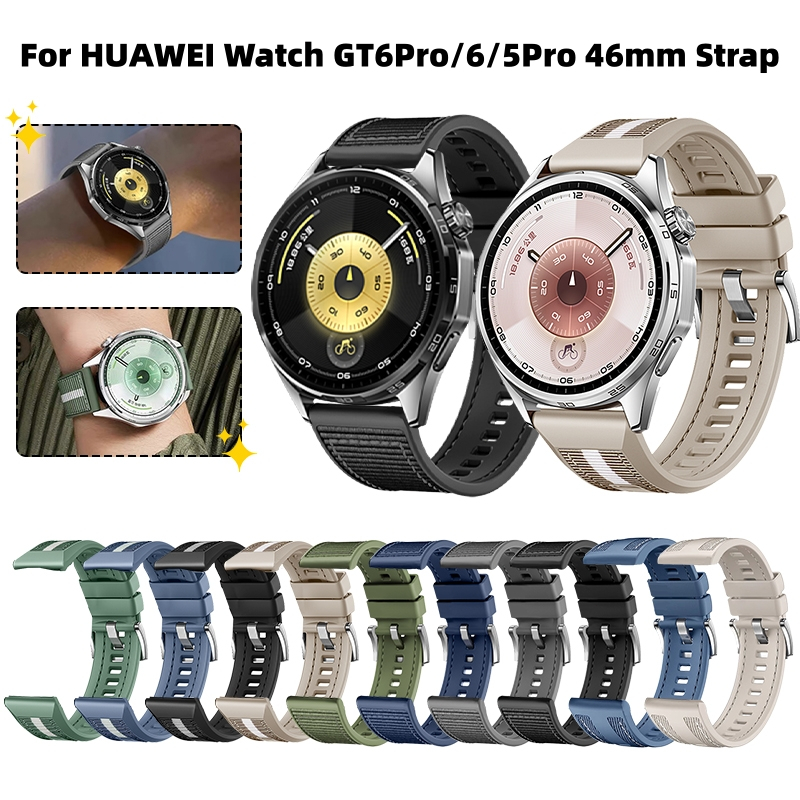22mm Nylon Strap Huawei GT6Pro/6 GT5Pro/5 GT4/3/2 GT2Pro/3Pro GT2E 46mm Tali Jam Tangan Pengganti Or