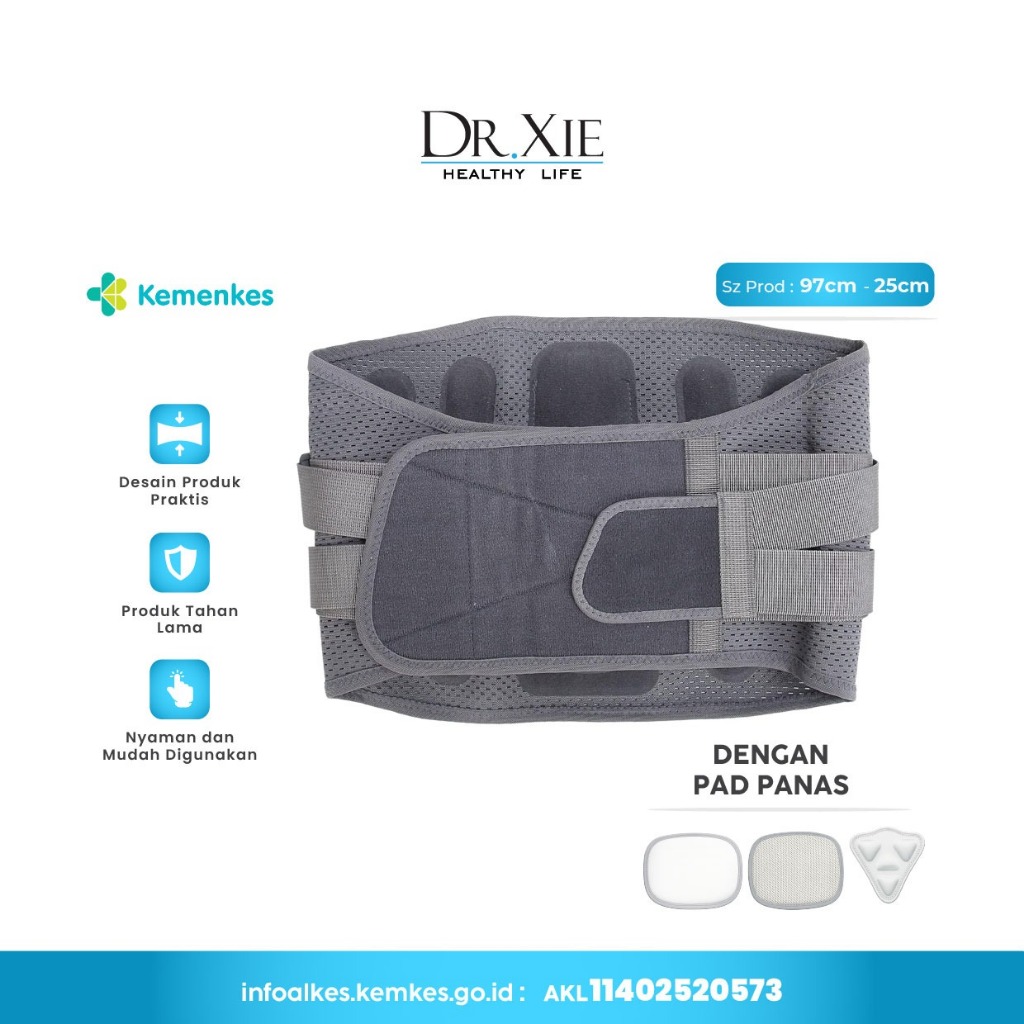 Dr. Xie Korset Pemanas Pinggang  Lumbal Penyangga Punggung Saraf Kejepit Perut Tulang Belakang Nyeri