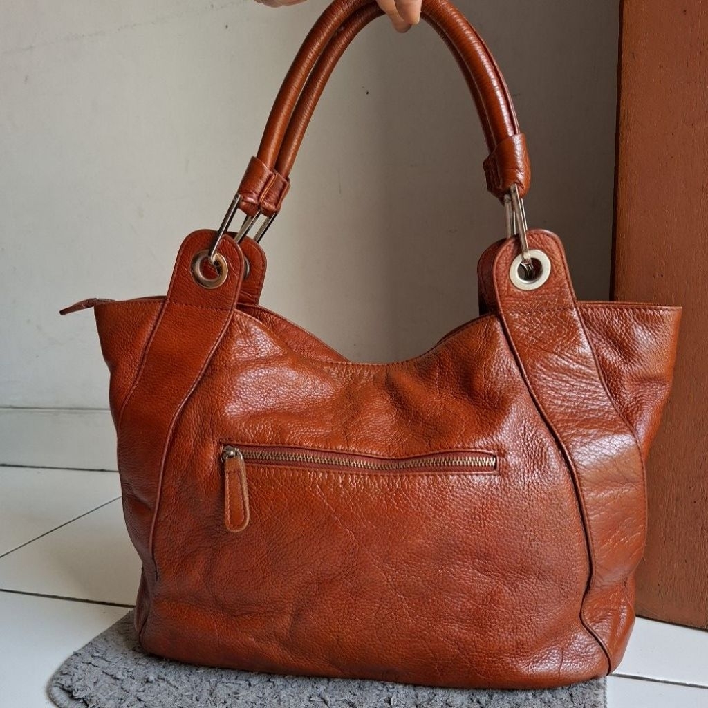 Tote Bag Genuine Leather, Tas Kulit Sapi Asli