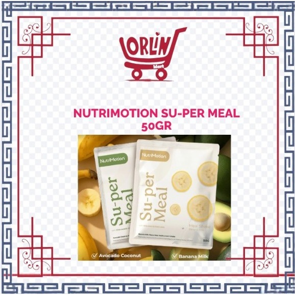 NUTRIMOTION SU-PER MEAL 50GR OAT RASA BANANA MILK/AVOCADO COCONUT