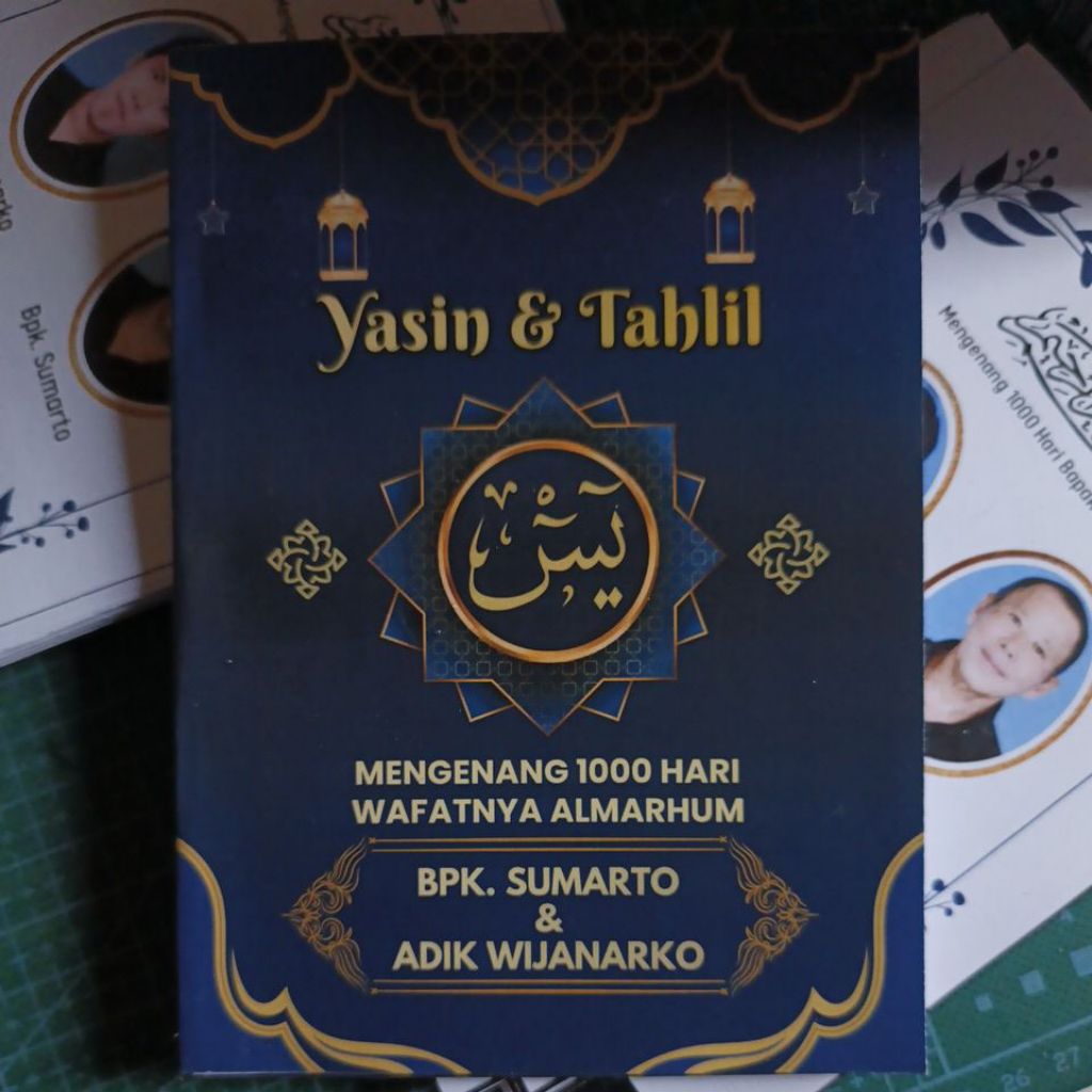 Cetak Buku Yasin (Yasin, tahlil, istighotsah, ar-rahman, waqiah, al-mulk)
