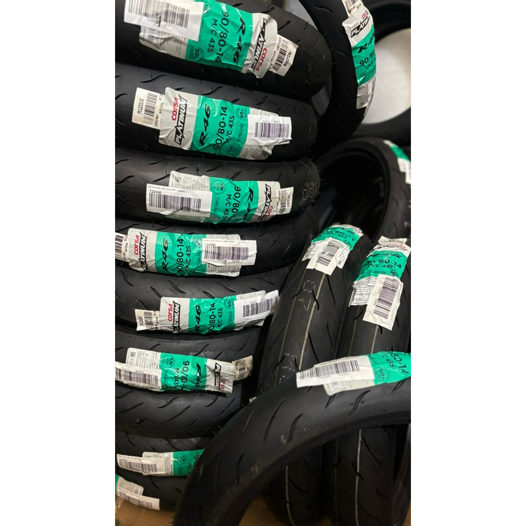 Ban Corsa R46 Platinum Soft Compound Tubbles Ring 14 Lebar 100/80 90/80 Ring 17 Lebar 90/80