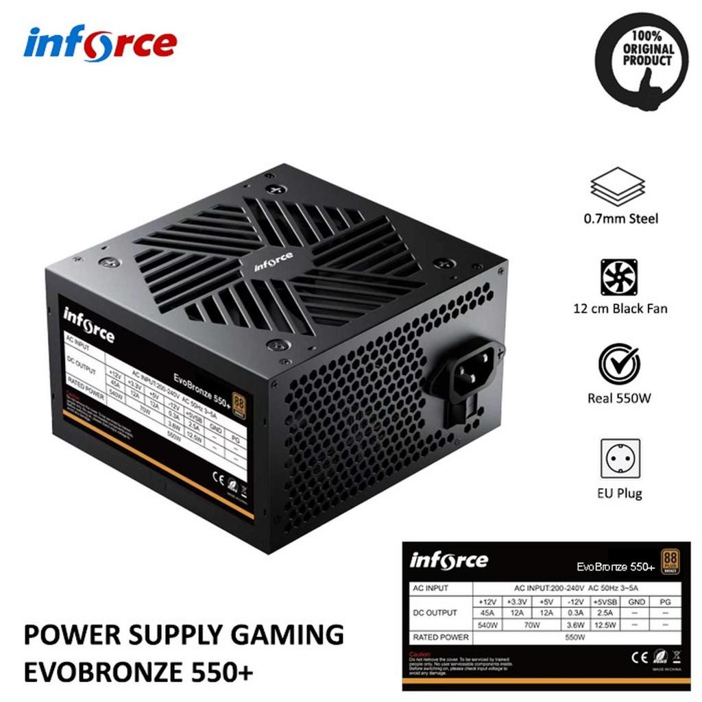 Inforce Power Supply Evobronze 550 Watt 80 Plus - PSU 550W