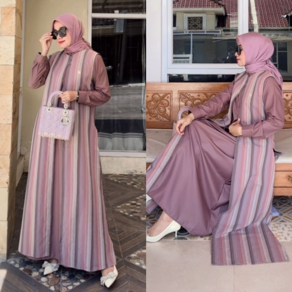 dress dimara original set iner outer//dress katun triset//dress kekinian//dress 2026