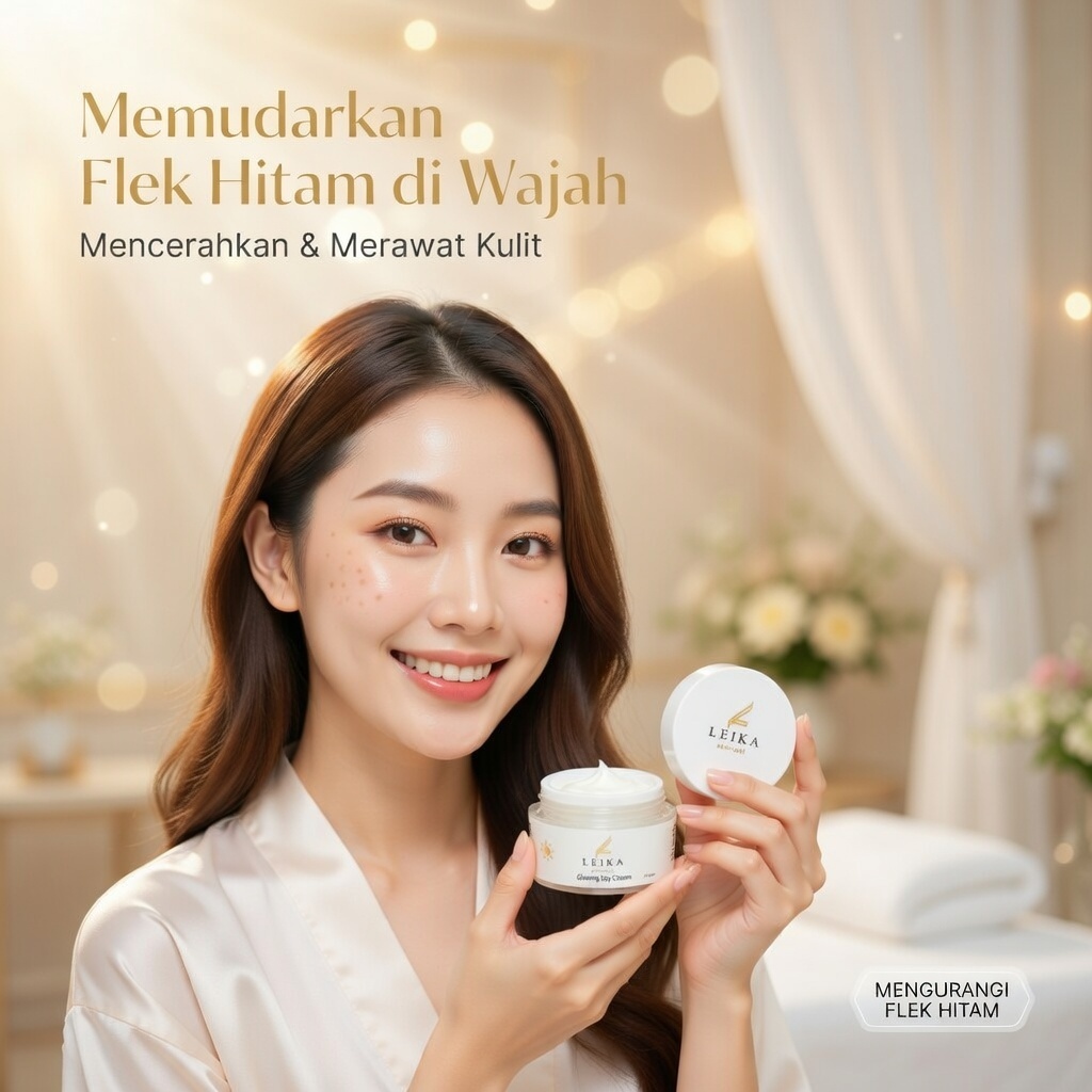 Leika skincare cream penghilang flek hitam krim flek hitam membandel bpom ori salep flek hitam memba