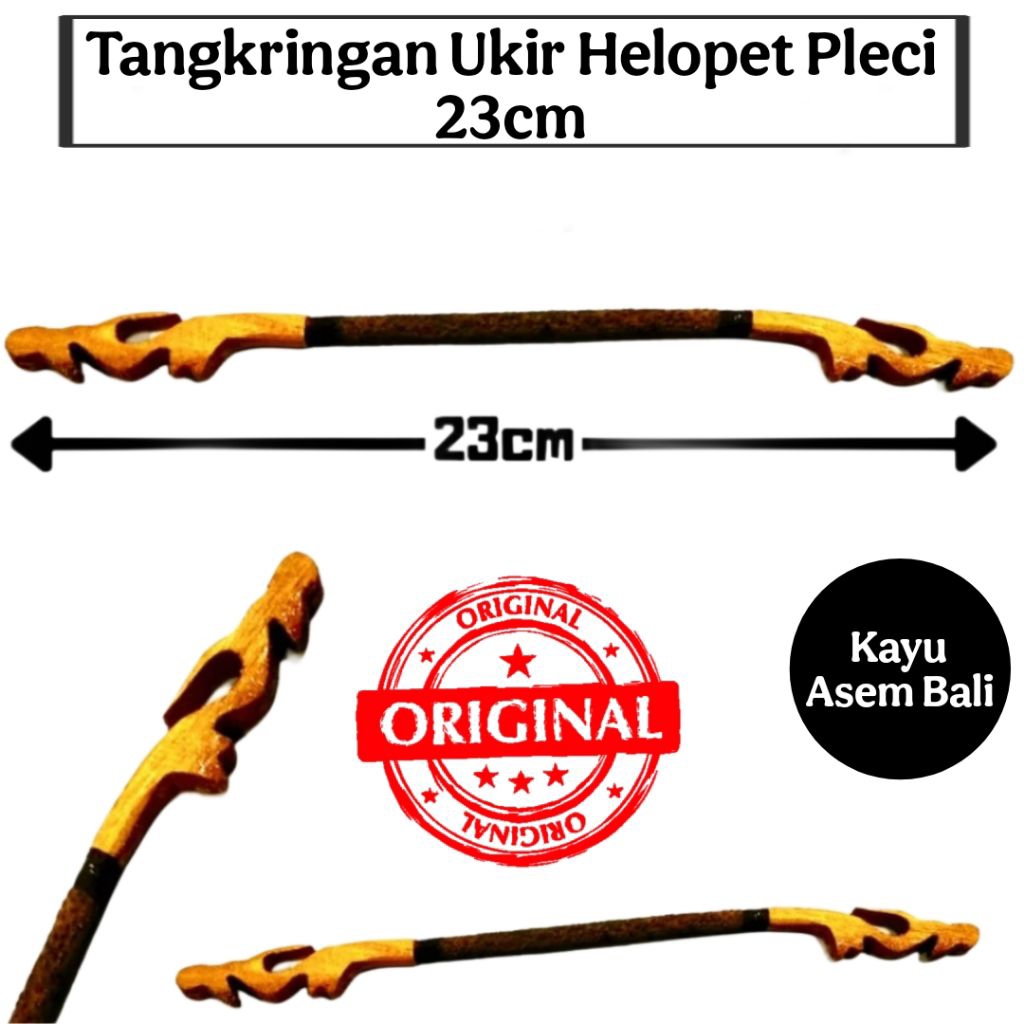 * Tangkringan Ukir Helopet Pleci Asem Bali 23cm Tangkringan Gawang Helopet Pleci *