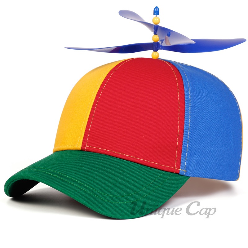Topi Baseball Baling Baling Dewasa Flying Cap Hat Warna Warni Topi Anak Dewasa Pelangi Helikopter To