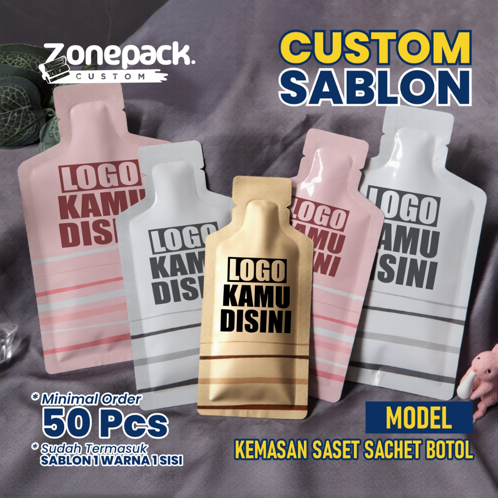 Sablon Kemasan Saset Sachet Botol Sachet Kecil | Bungkus Minuman kopi Makanan Kemasan Sampel | Kemas