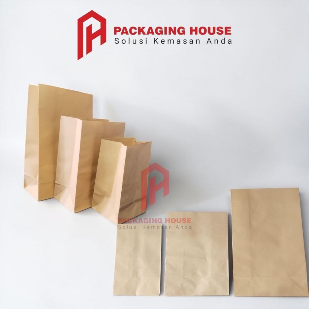 [10 pcs] Kantong Kertas Kraft l Satcel bag Kraft Paper | Bag Polos kraft | Kantong kertas | Tas Kert