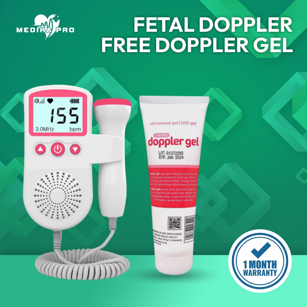 Fetal Doppler Pendetaksi Detak Jantung Janin + Free Gel Ultrasound Dan Baterai / Fetal Doppler Taff 