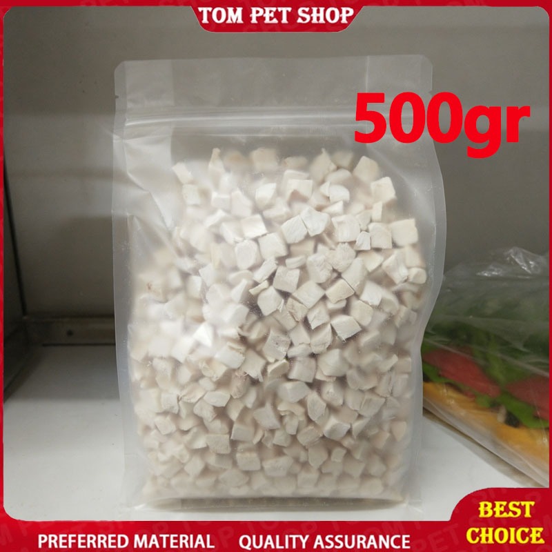 500gr Makanan Ringan Beku-Kering Hati Ayam Bebek Daging Dada Ayam Kuning Telur | Cemilan Sehat untuk