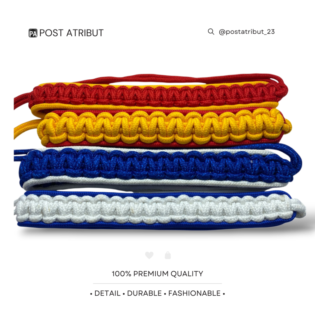 Tali Komando / Tali Kur / Merah Lis Kuning / Kuning Lis Merah / Biru Lis Putih / Putih Lis Biru / Ak