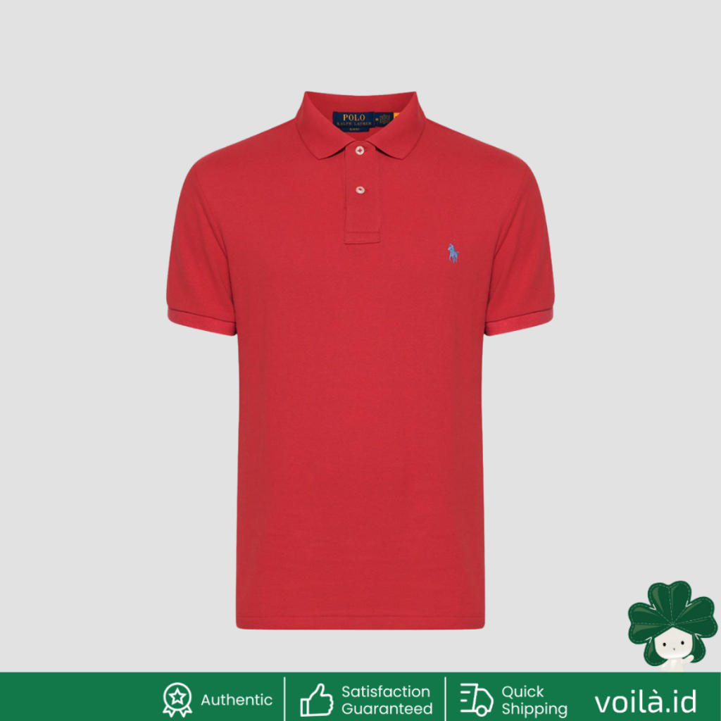 Pique Polo Shirt Slim Fit Red