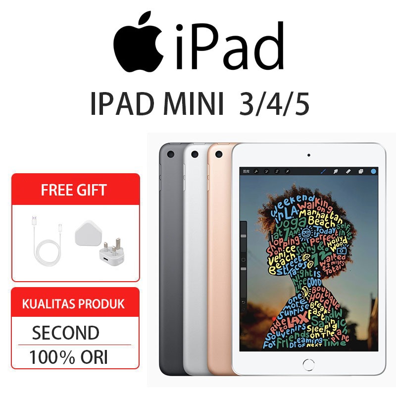 COD APPAPPLE IPAD Mini 3  4 5 64GB 32GB Wifi Only 7.9 Inch A7 Wifi Only Kondisi Mulus IPAD MINI 345 