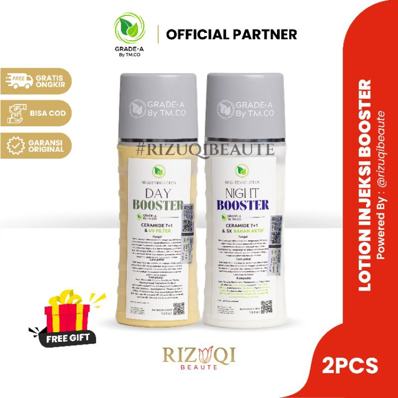 Grade A By Tmco - Paket Badan LOTION INJEKSI BOOSTER [Pagi dan Malam] GRADE•A By TM.CO Original (HB 