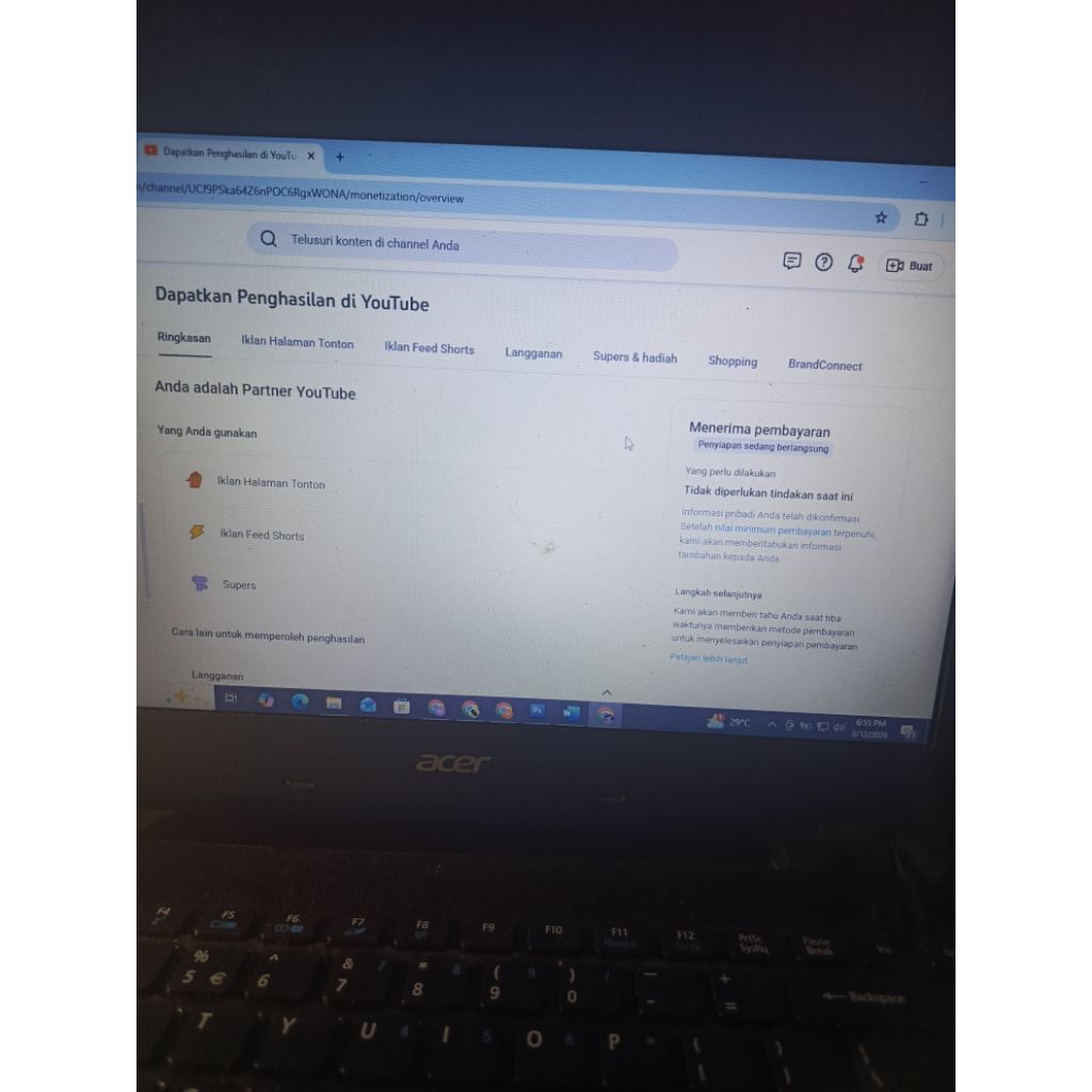 Jual Akun Youtube Sudah Monetisasi
