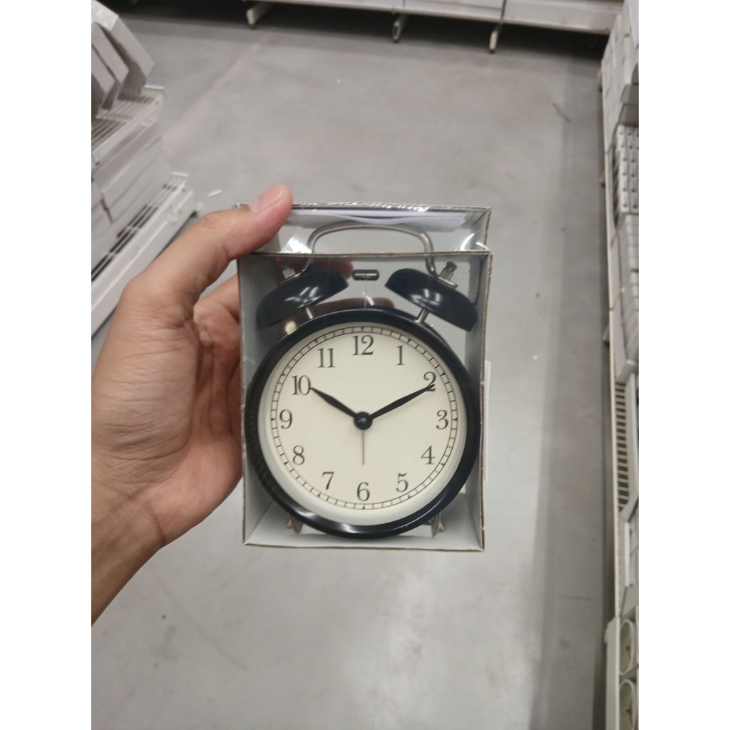 Jam Beker / Jam Alarm Meja Samping Tempat Tidur Original - Hitam