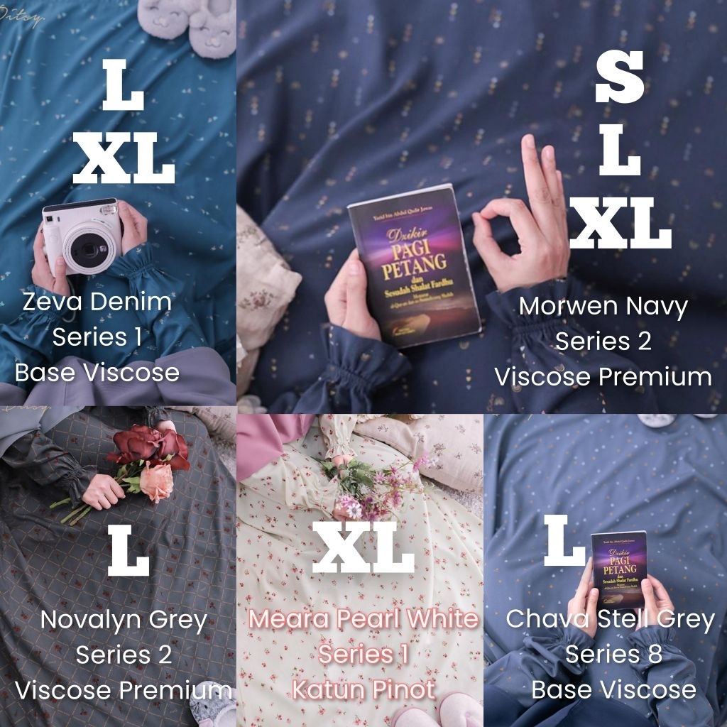 Ditsy Best Seller Maret 2026 New With Tag - morwen Navy S/L/XL - Zeva Denim L/XL/Jumbo - Selia JetBl