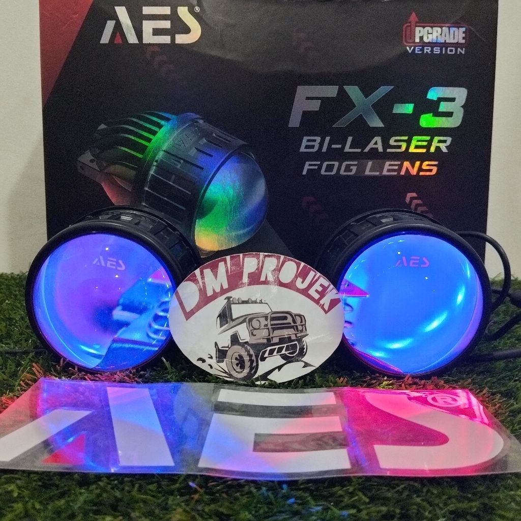 FOGLAMP BILED AES FX 3 WARNA 3 INCHI Custom Demon RGB BRACKET TOYOTA HONDA MITSUBISHI UNIVERSAL HEAD