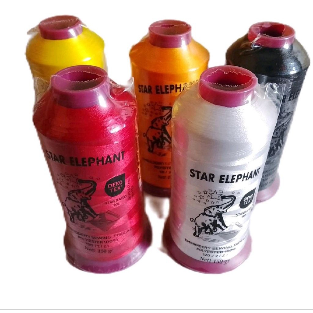 BENANG BORDIR POLYSTER STAR ELEPHANT