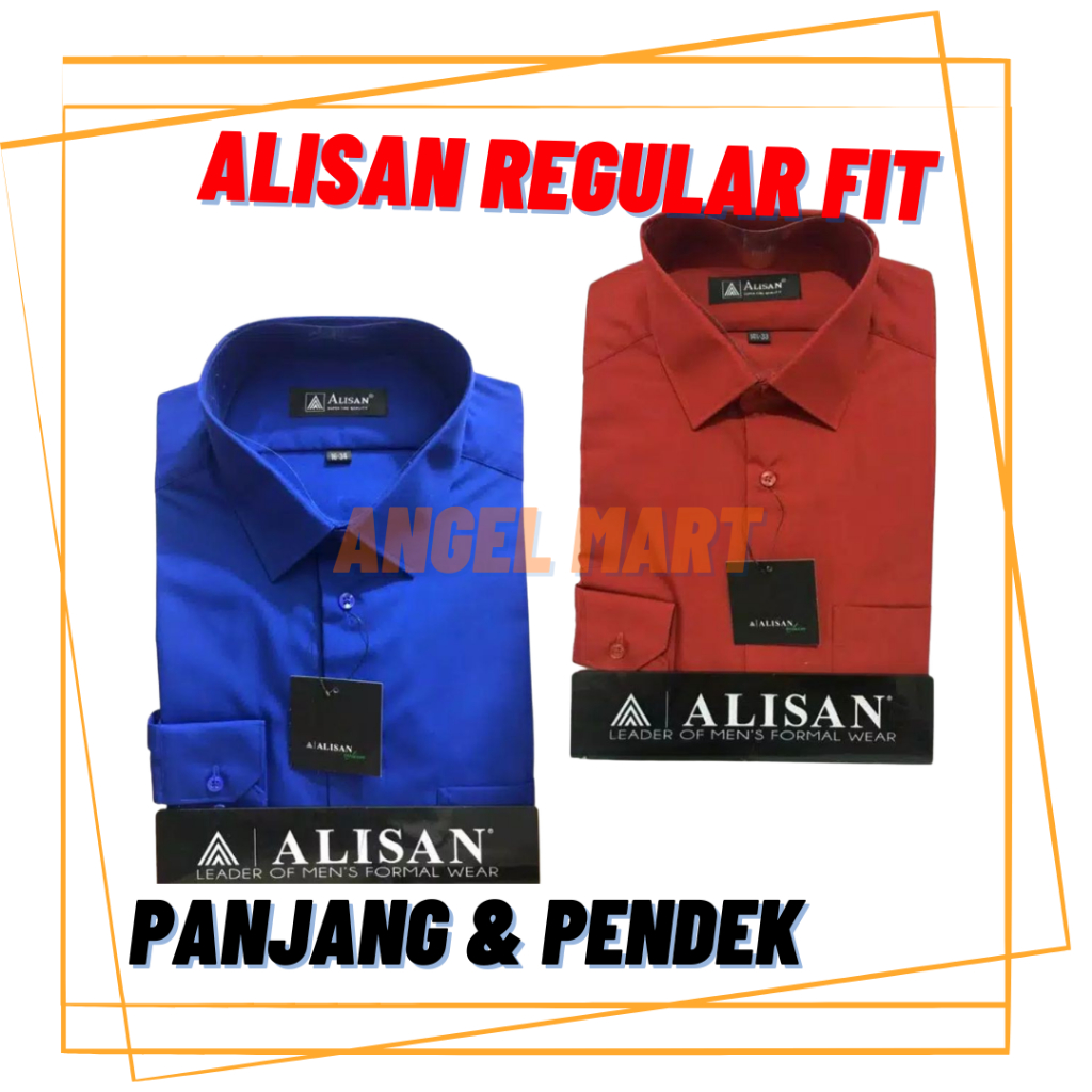 KEMEJA ALISAN PUTIH TANGAN PENDEK & PANJANG WARNA 14.5-17.5 REGULAR | KEMEJA ALISAN JUMBO | KEMEJA A