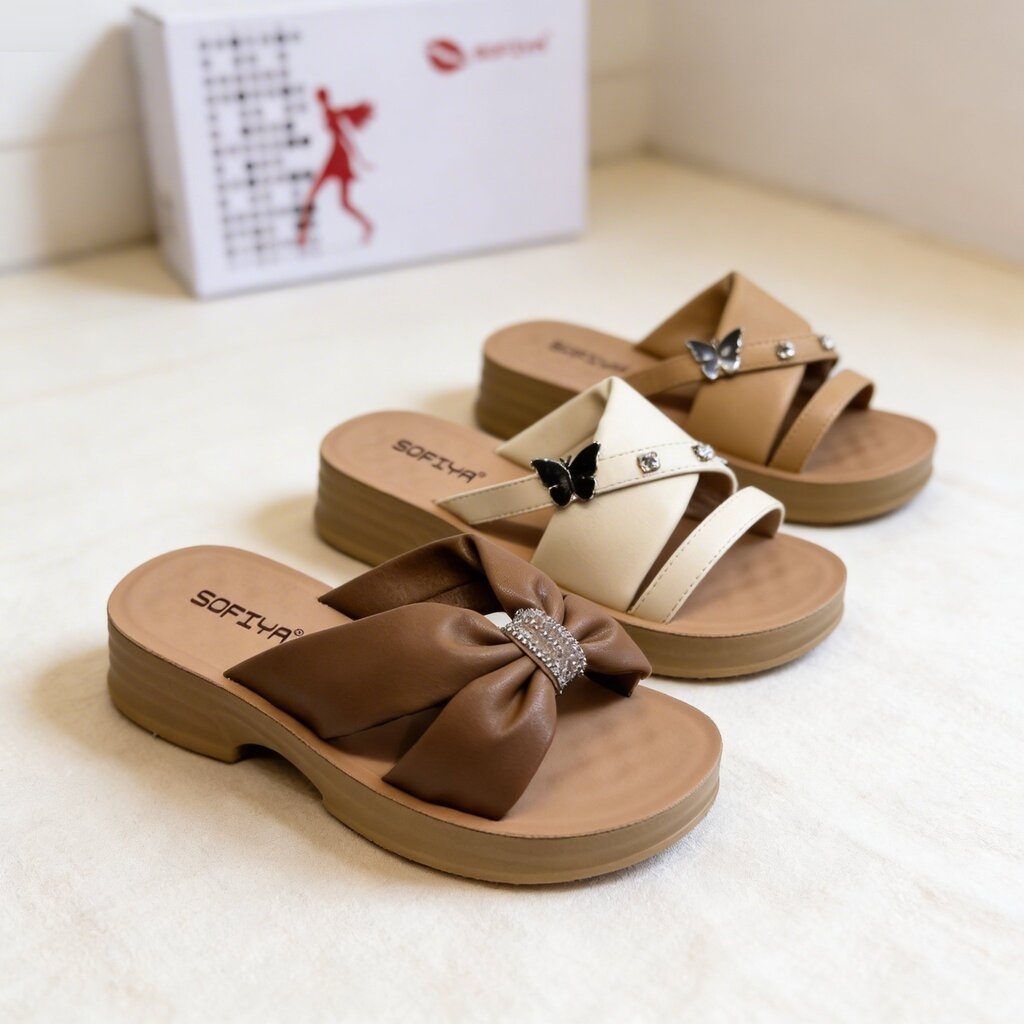 Sofiya 6990 Sendal Wedges Fashion Wanita Sandal Pesta Cewek Import