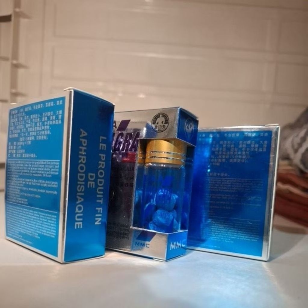 Vgra Blue 1Botol 10Kapsul Original Stamina Pria Kuat Tahan Lama Ampuh