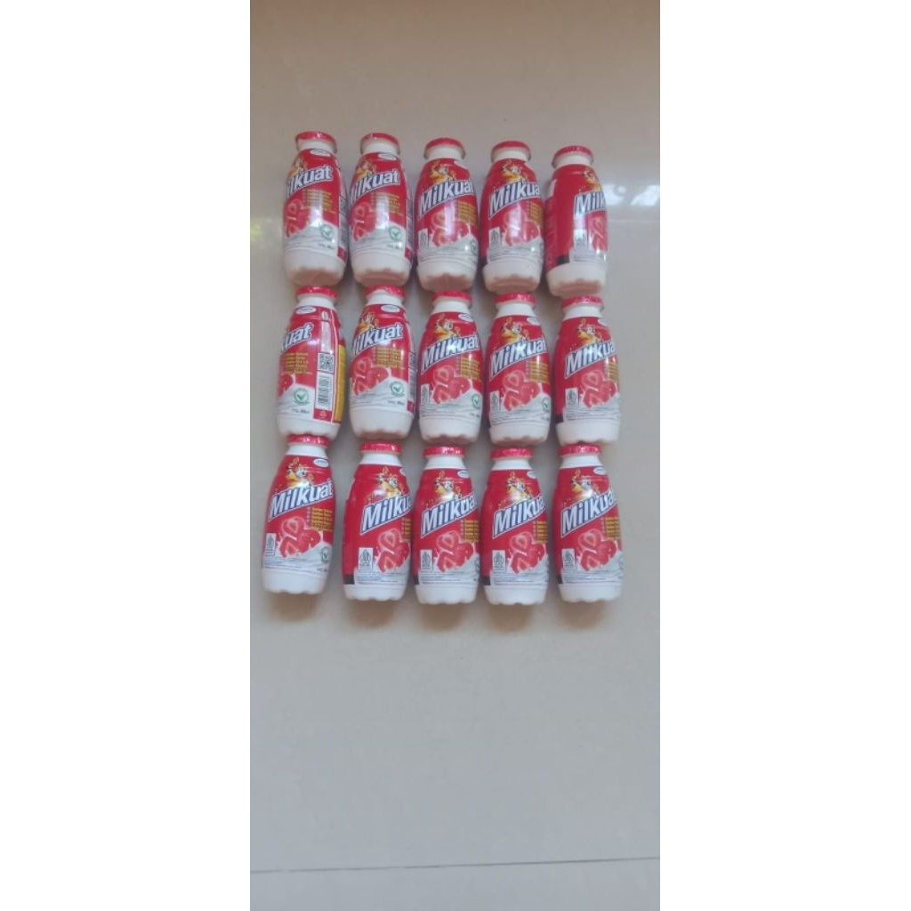 Paket 15pcs susu milkuat botol kemasan 65ml