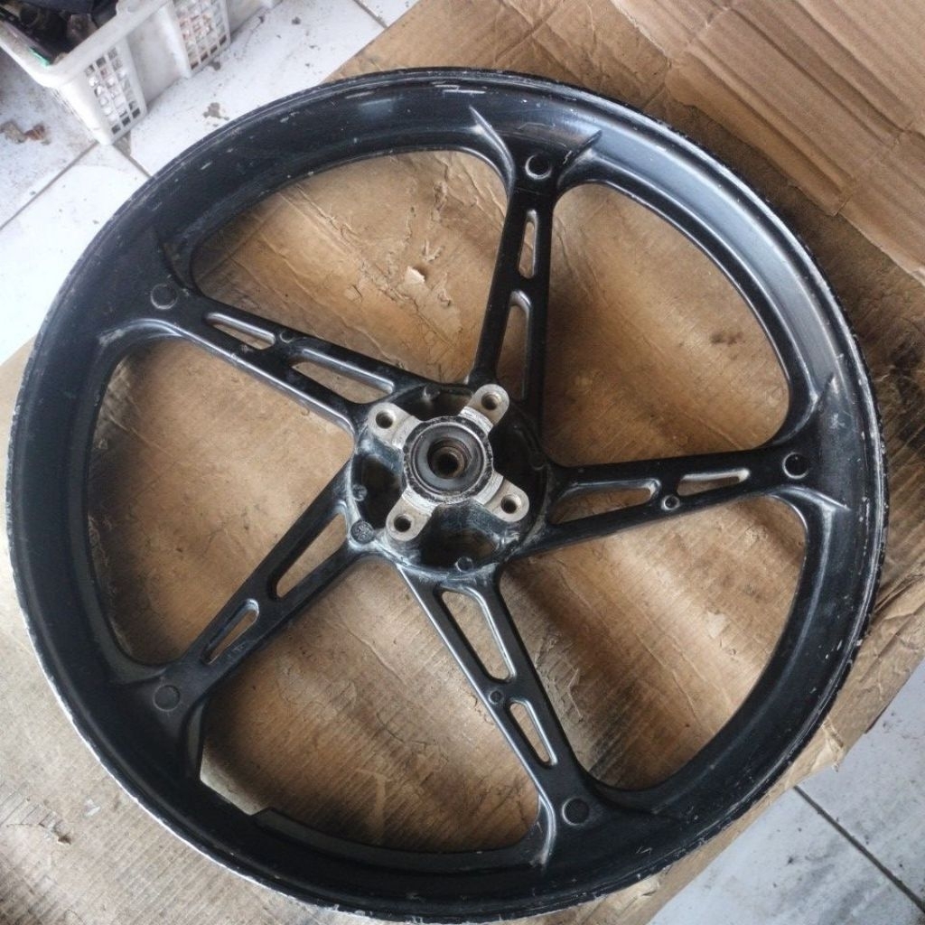 PELK/VELG/RODA DEPAN YAMAHA JUPITER Z BURHAN/VEGA ZR/VEGA R NEW ORIGINAL COPOTAN MOTOR