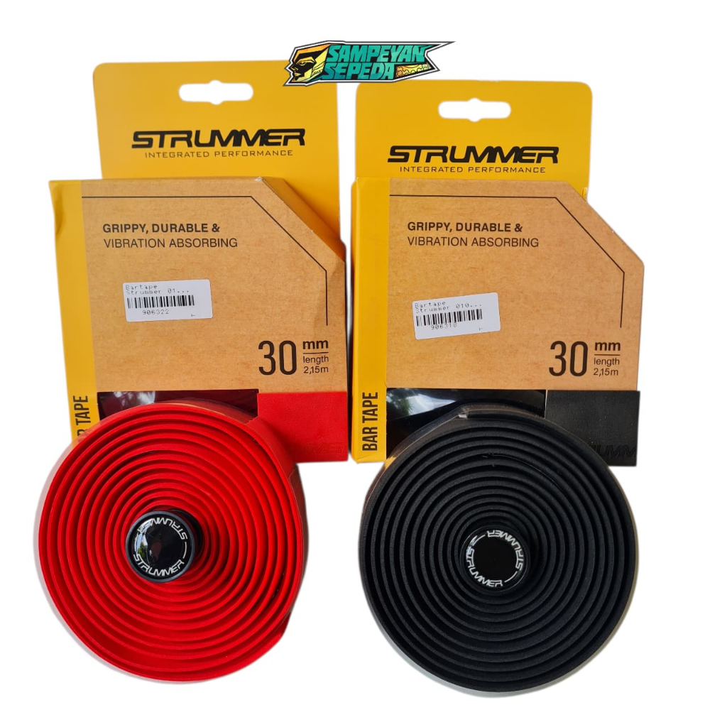 Set Bartape STRUMMER -0101 Bar Tape Sepeda Roadbike Fixie Balap Handgrip Stang