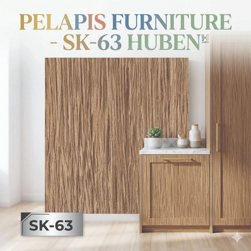 Taco Sheet / Huben Sheet SK-63 / Deco Sheet Pelapis Furniture Lemari Meja Per Meter (Motif Kayu & Po