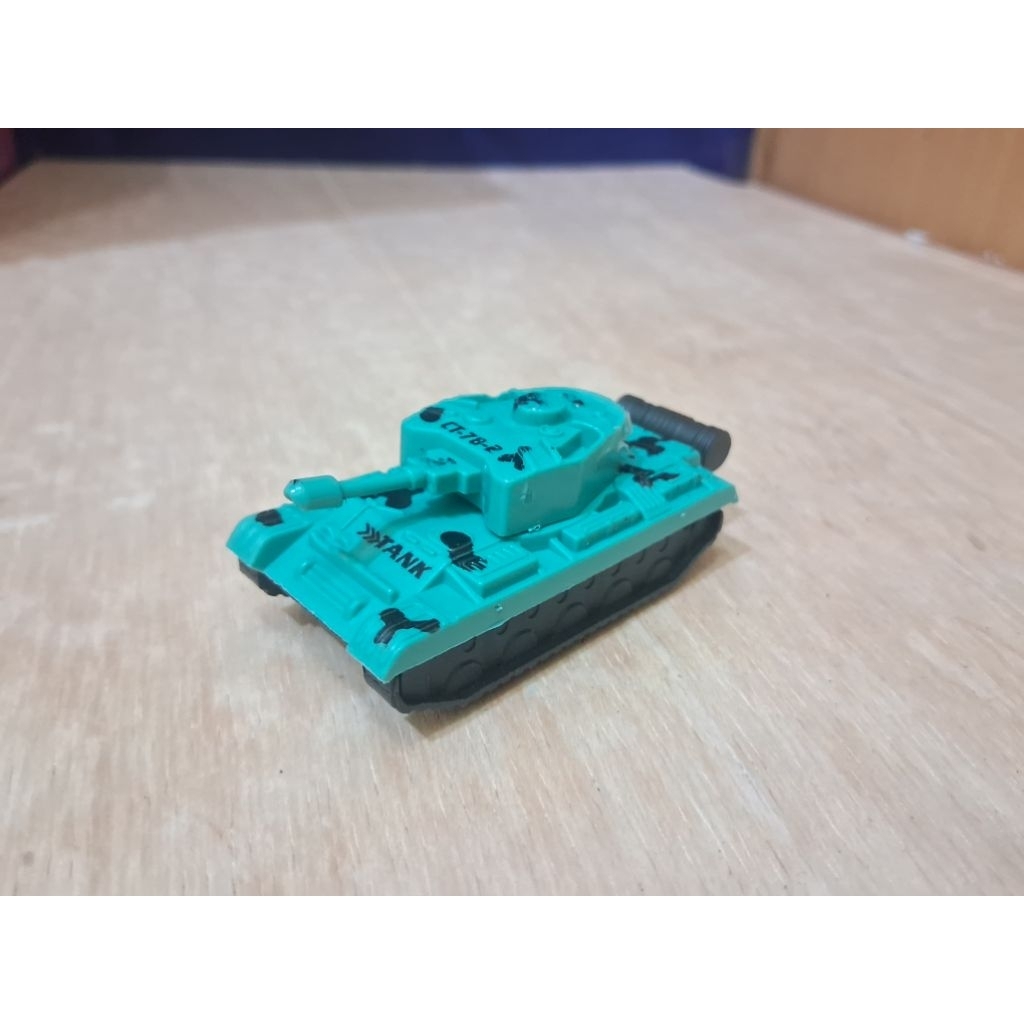 Mainan Mini Tank Plastik Ukuran Kecil Warna Biru Mainan Mobil Pullback Army Military Militer Diecast