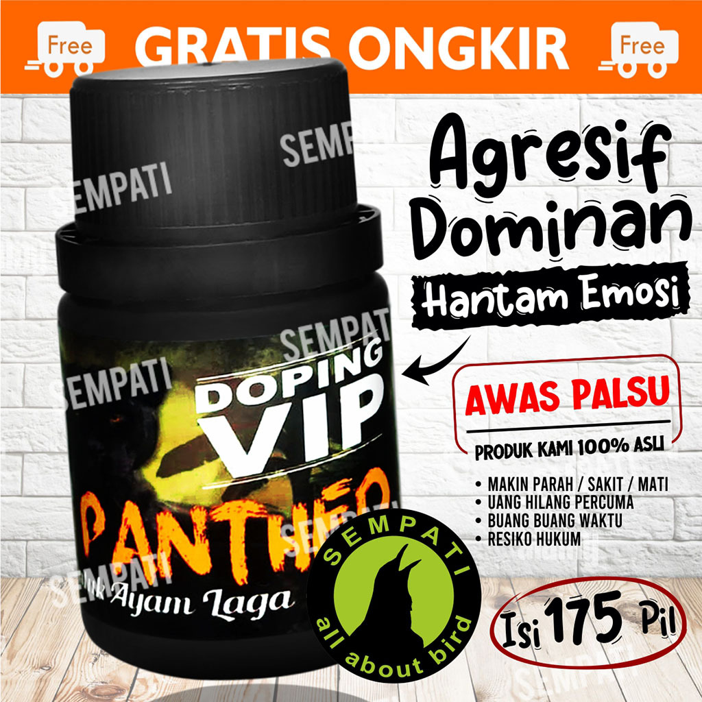 SEMPATI Doping Vip Black Panther Vitamin Obat Ayam Laga Pil Kapsul Meningkatkan Agresif Dan Power Ay