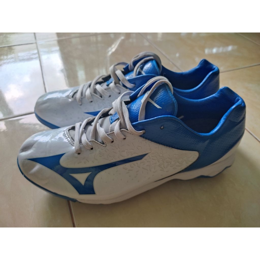 Sepatu Mizuno 11GP1922 White Blue Size 41 Insole 255 Mulus Second Ori