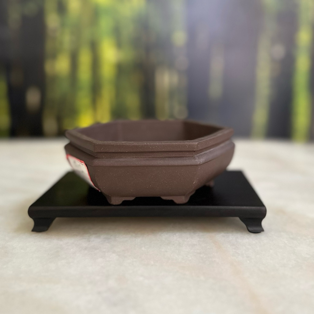 Yixing Zisha Hexagon Bonsai/Succulent Pot