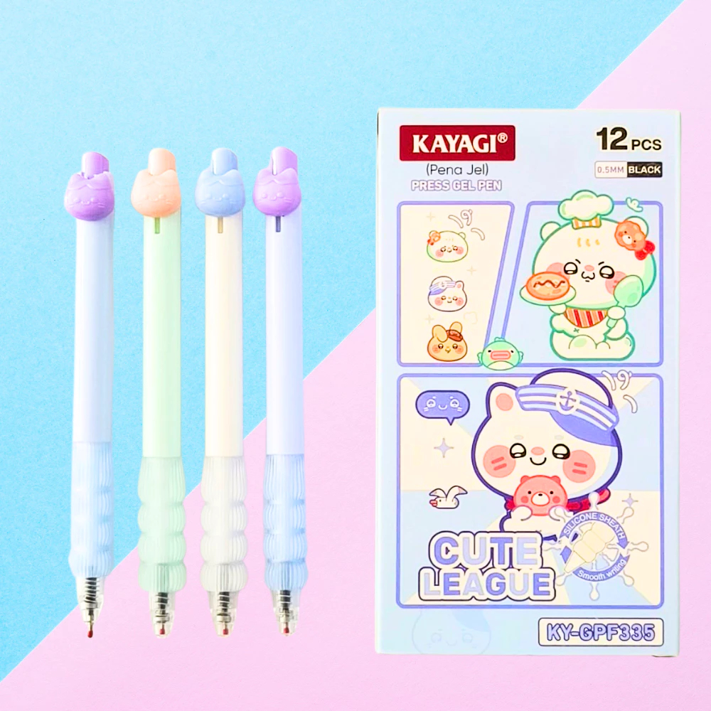 Pulpen Gel KAYAGI KY-GPF335 Cute League (12pc)