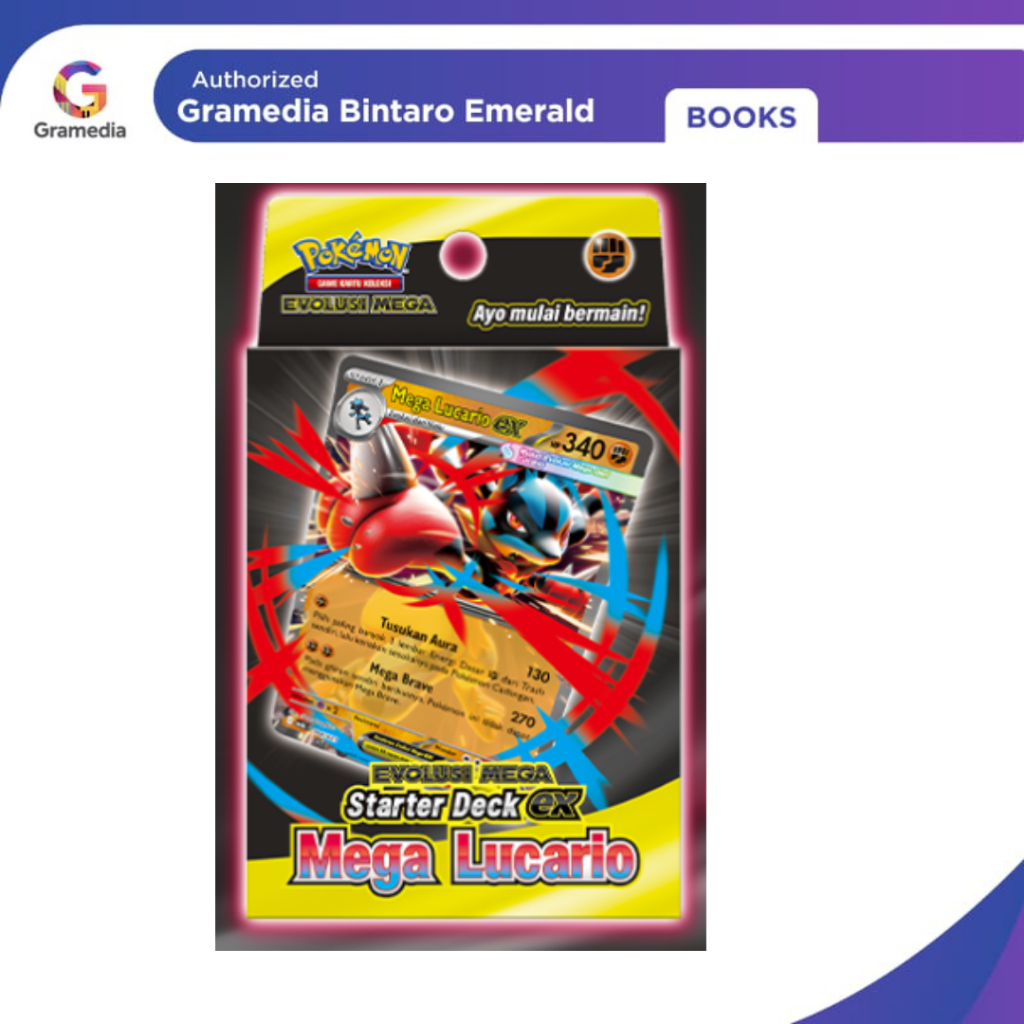 Gramedia Binatro - Pokemon Game Kartu Koleksi Deck Mega Lucario