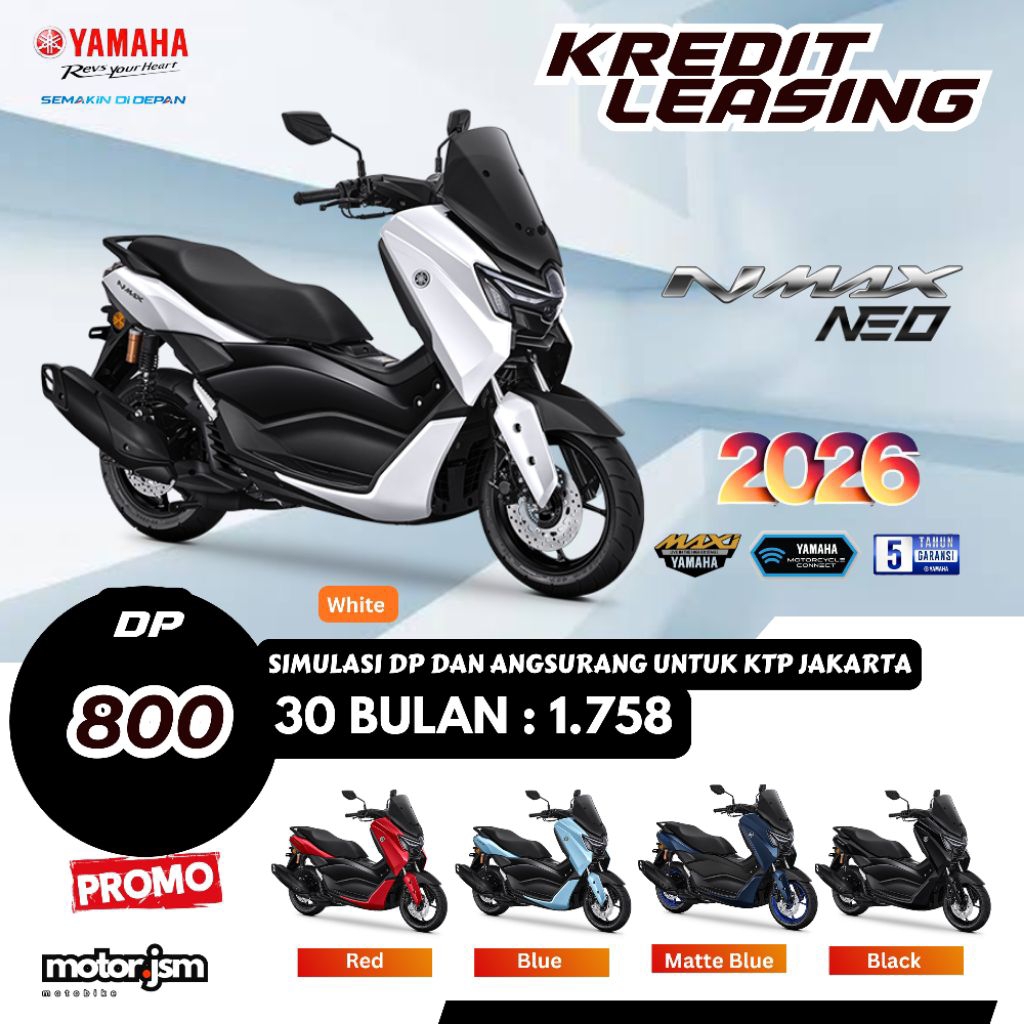 Dp Motor Yamaha NMax Neo Kredit Leasing Jakarta Depok Tangerang Bekasi
