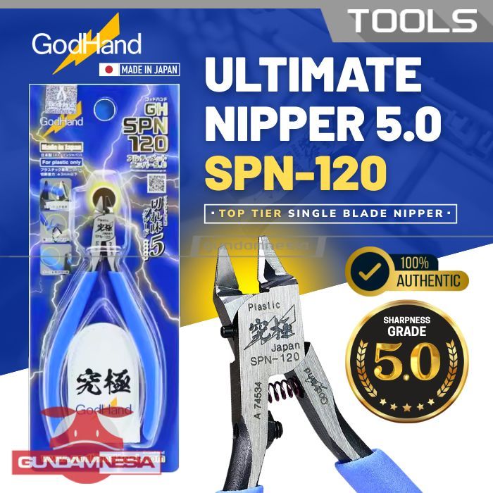 GodHand SPN 120 Ultimate Nipper 5.0 - God Hand Single Blade Nipper Unggulan Builder Plastic Model Ki