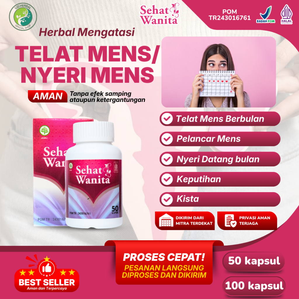Obat Pelancar Mens, Tidak Haid, Telat Menstruasi, Haid Terlambat, Datang Bulan Tidak Lancar, Amenorr