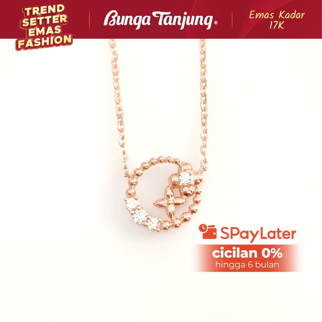 KALUNG RING BOBBA CLOVER BLINK - EMAS 17K - BUNGA TANJUNG GOLD