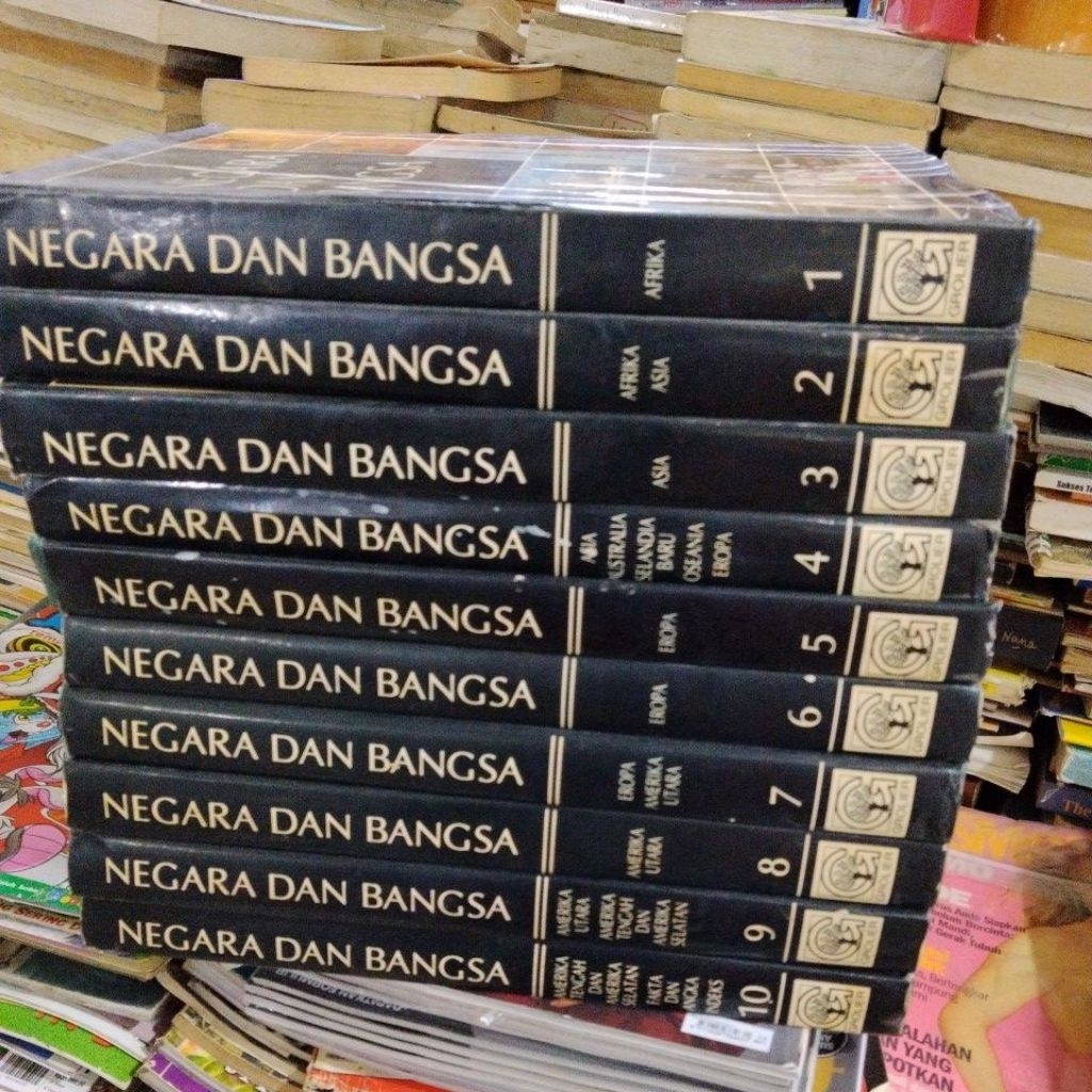 ensiklopedia negara dan bangsa 1-10 lengkap hard caver original bekas