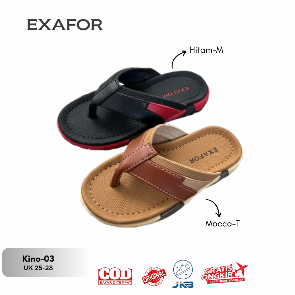 JKB - Exafor KINO 03  - Casual Sandal Jepit Anak Laki Laki Merk Exafor