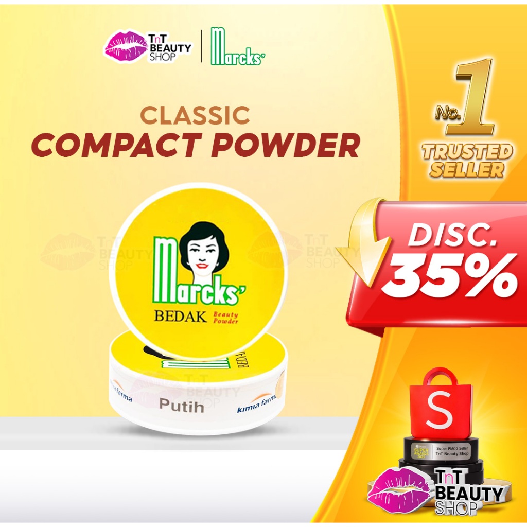 Marcks Bedak Classic 40gr - Bedak Tabur - Loose & Beauty Powder | Tnt Beauty Shop