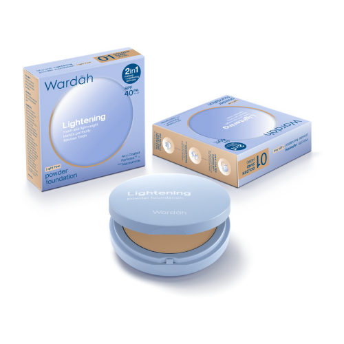 Markas.Kosmetik - WARDAH Lightening Powder Foundation Light Feel SPF 40 PA++++ - Menyamarkan Noda di