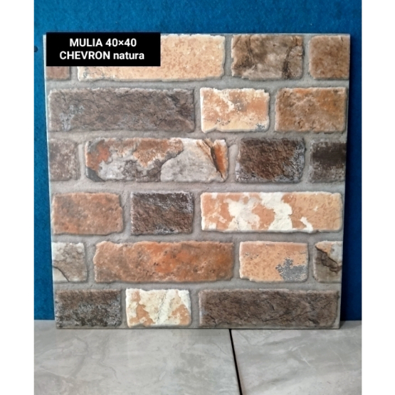 KERAMIK LANTAI CARPORT 40X40 CHEVRON NATURA