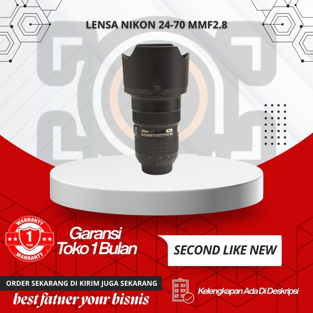 lensa nikon 24-70 mmF2.8 Nano mulus
