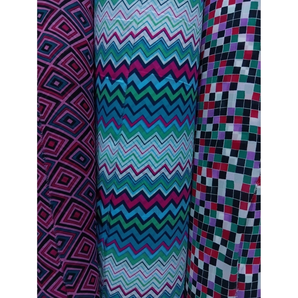 1/2 meter Kain Sifon | Bahan Sifon | Kain Meteran | Sifon Motif | Bahan Import