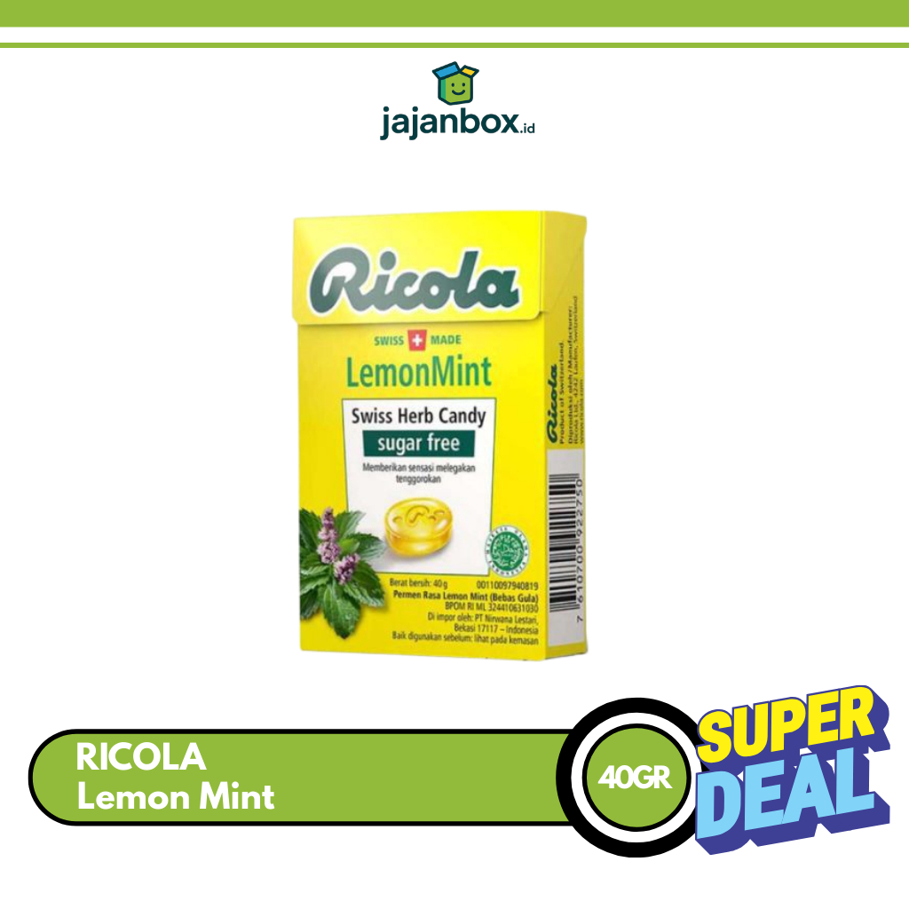 Ricola Permen Rasa Lemon Mint 40 gram