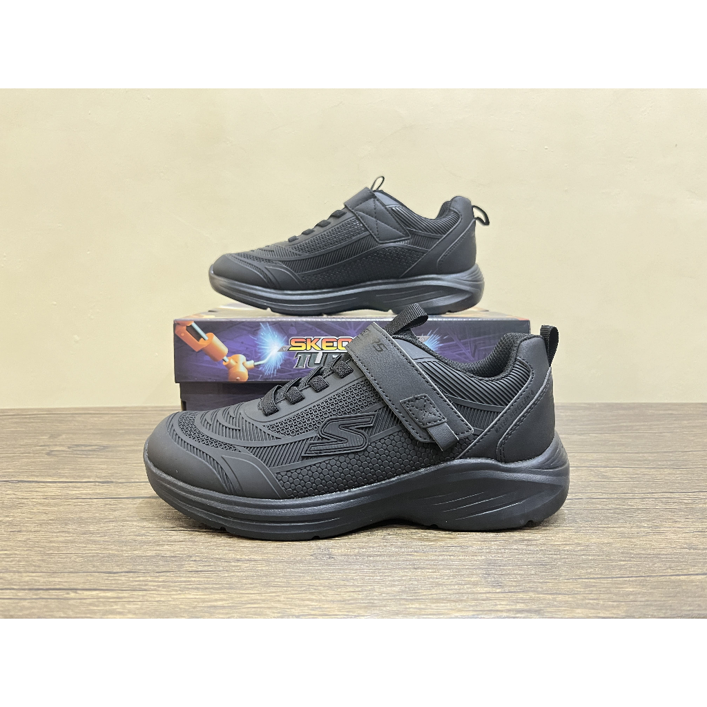 Sepatu Sekolah Slip On Casual anak Skechers B Sport Hyperblitz Hydro tronix Full Black 403861L/BBK O
